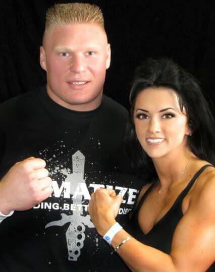 Nicole Mcclain with her ex-fiance Brock Lesnar.